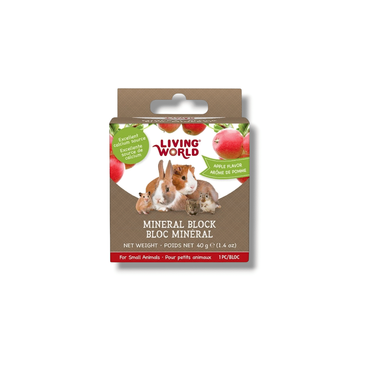 Living World Mineral Block Apple Flavour (40g)