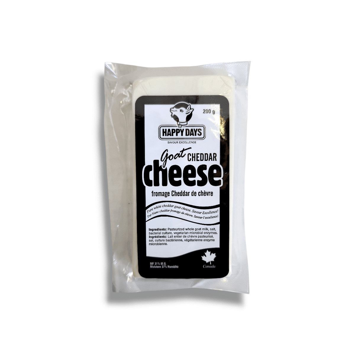Happy Days Goat White Cheddar Cheese (200g)