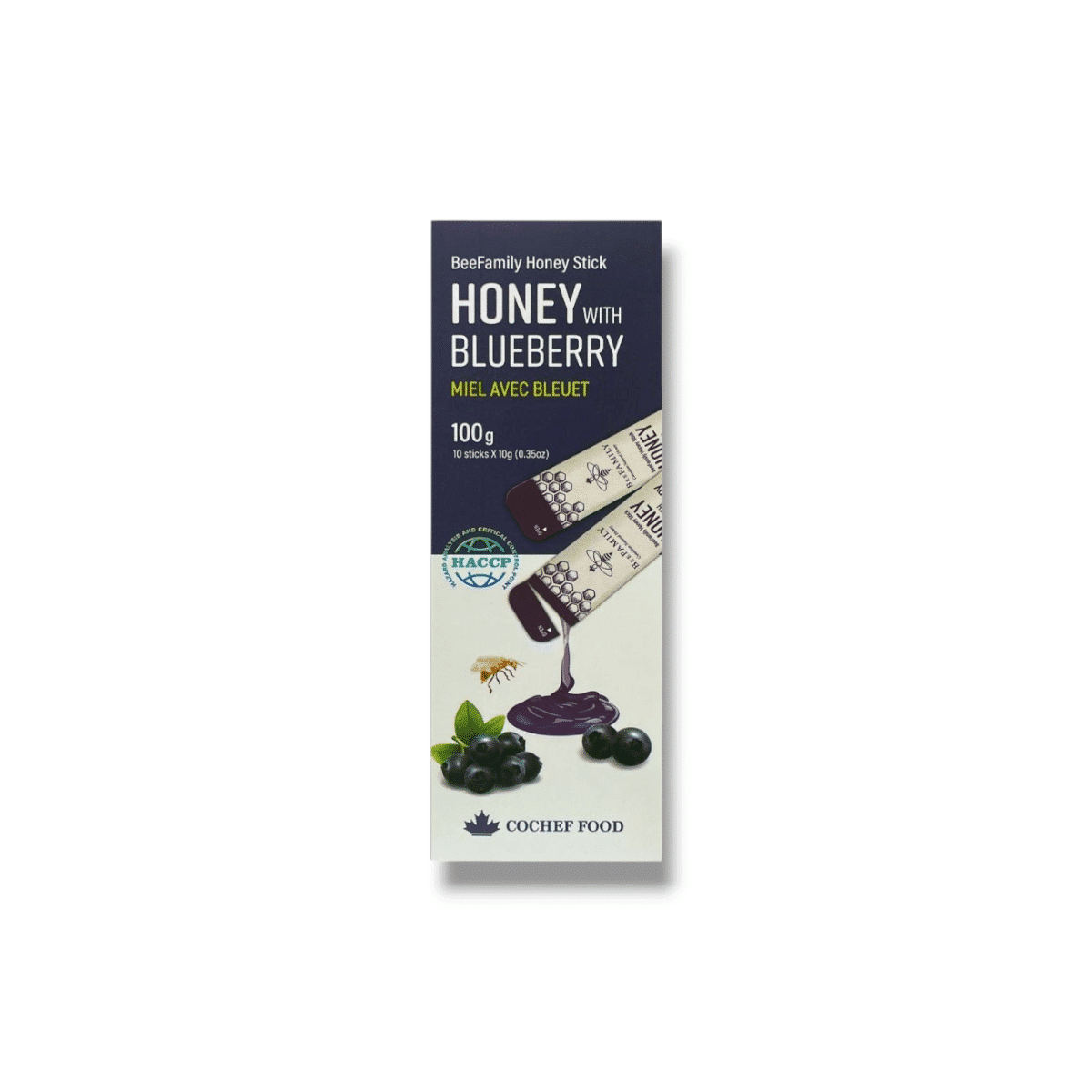 BeeFamily Honey Stick Honey With Blueberry (10x10g)