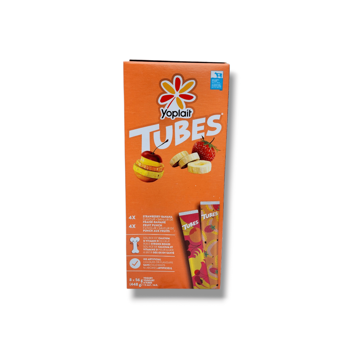 Yoplait Tubes Strawberry banana Fruit Punch (8x56g)