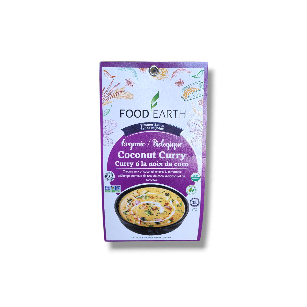 Food Earth Simmer Sauce Organic Coconut Curry (300mL)