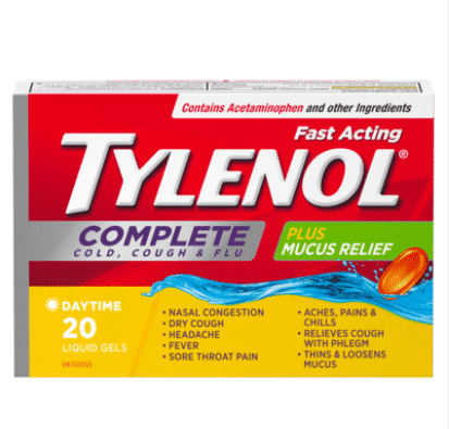 Tylenol Fast Acting Complete Plus Mucus relief (24 Daytime Liquid gels)