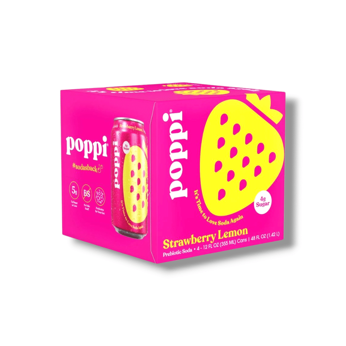 Poppi Soda Strawberry Lemon (4x355mL)