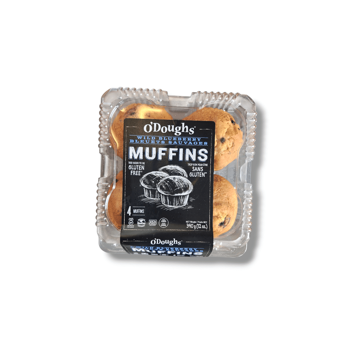 O'Doughs Wild Blueberry Muffins (340g)