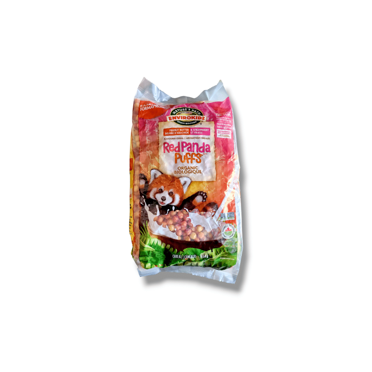 Nature's Path Peanut Butter & Strawberry Red Panda Puffs Organic (650g)
