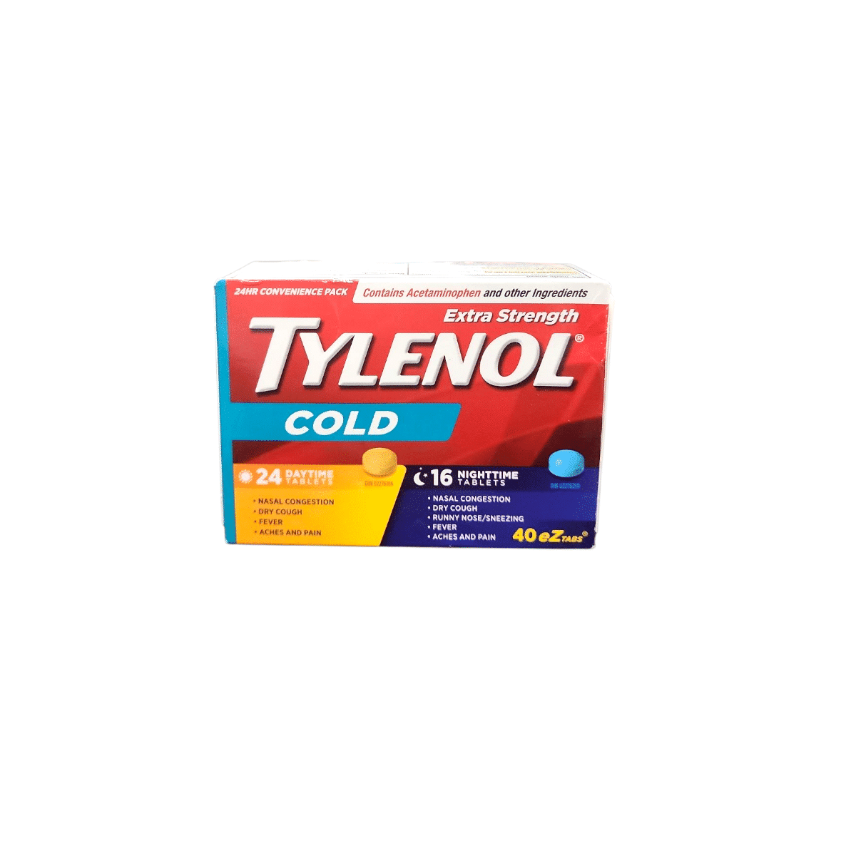 Tylenol Extra Strength Cold (24daytime&16nighttime tablets)