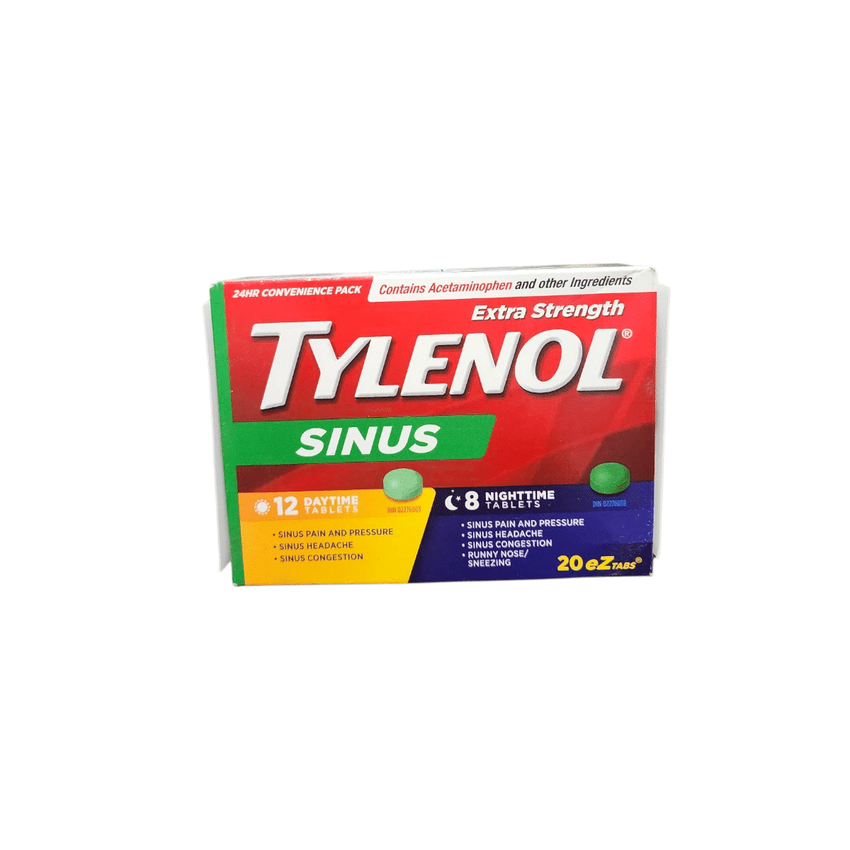 Tylenol Extra Strength Sinus (12daytime& 8 nighttime tablets)