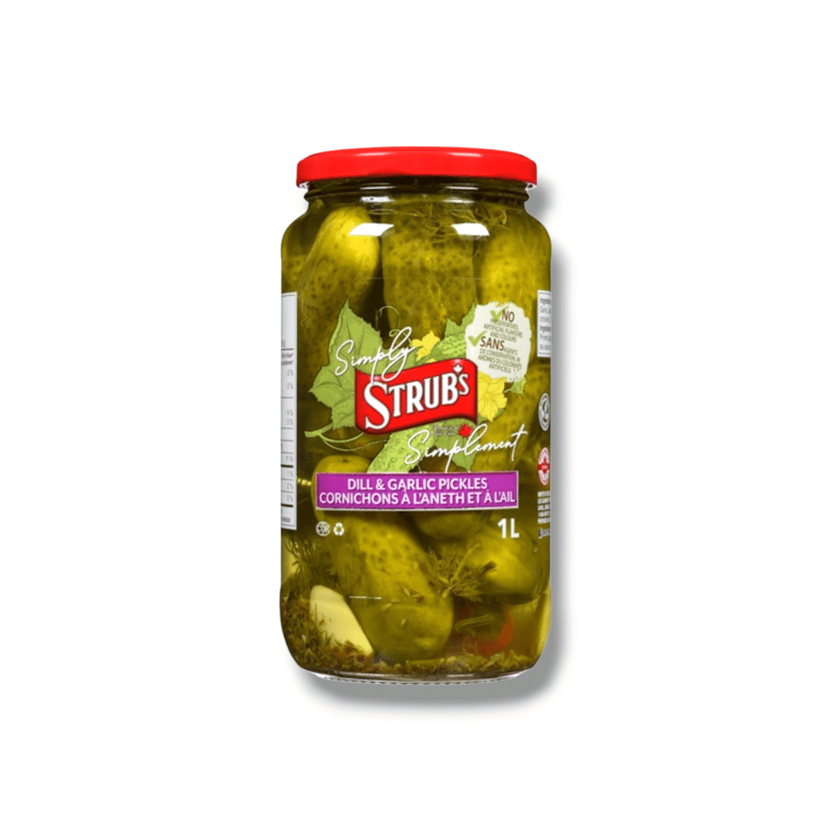 Strub's Dill & Garlic Pickles (1L)