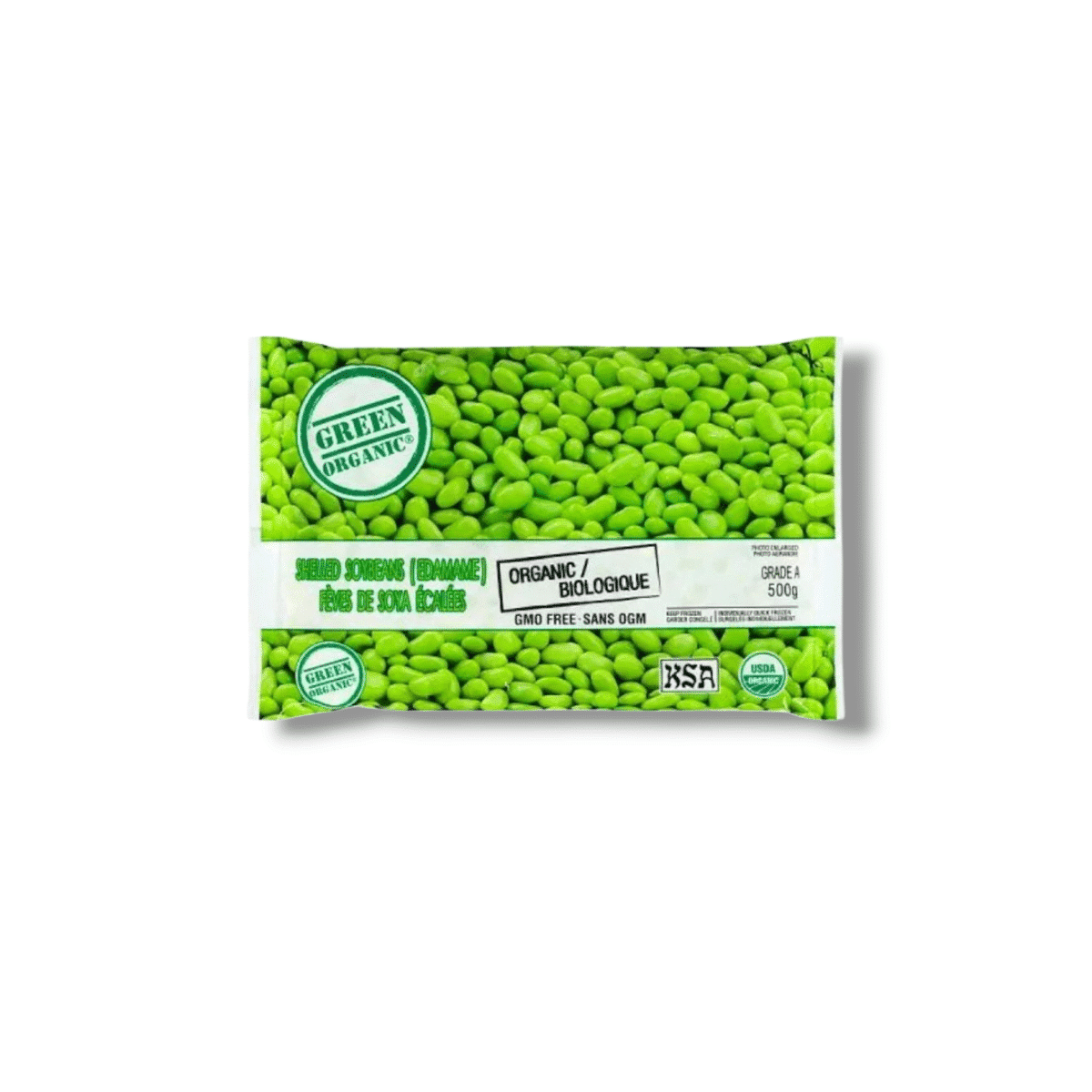Green Organic Shelled Soybeans Organic (500g)