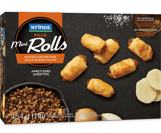 Krinos Mini Rolls Sautéed ground beef (454g)
