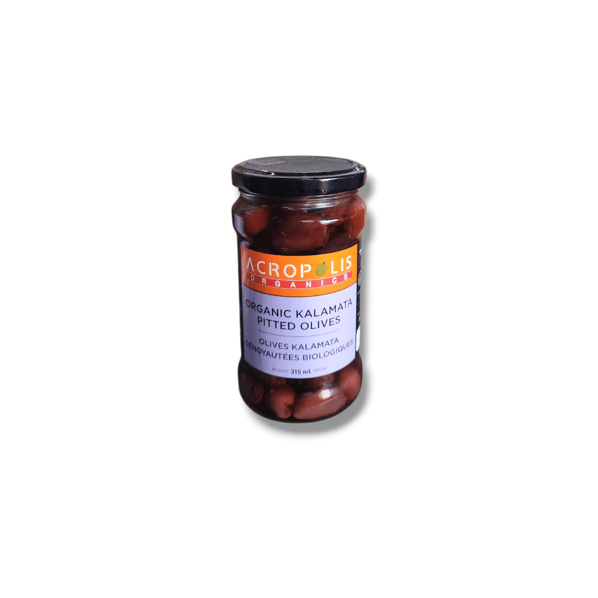 Acropolis Organic Kalamata Pitted Olives (315mL)