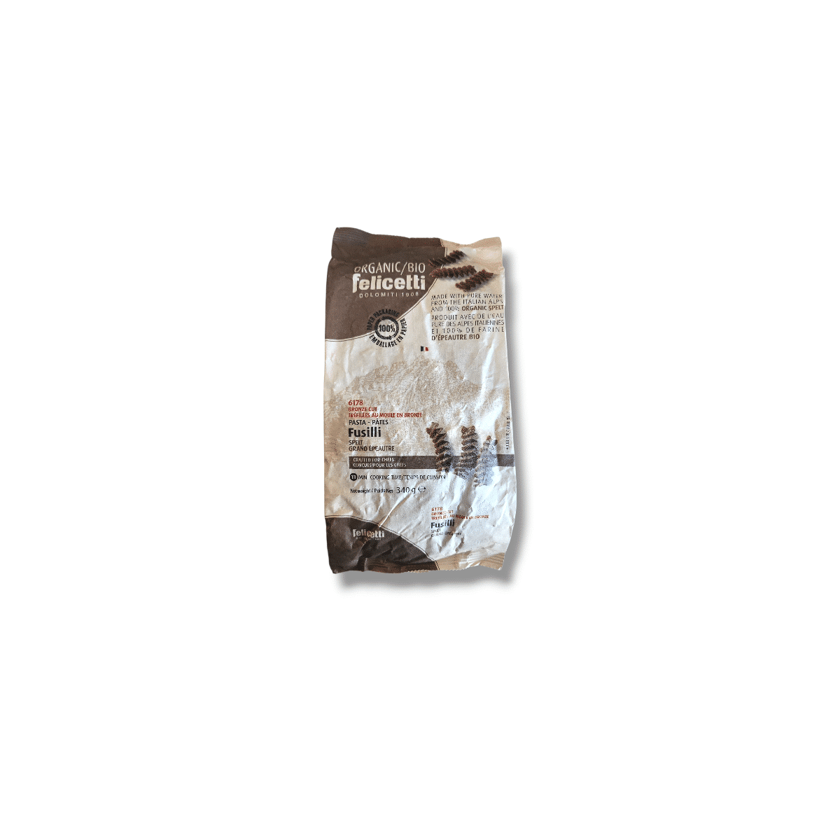 Felicetti Organic Spelt Pasta Fusilli (340g)