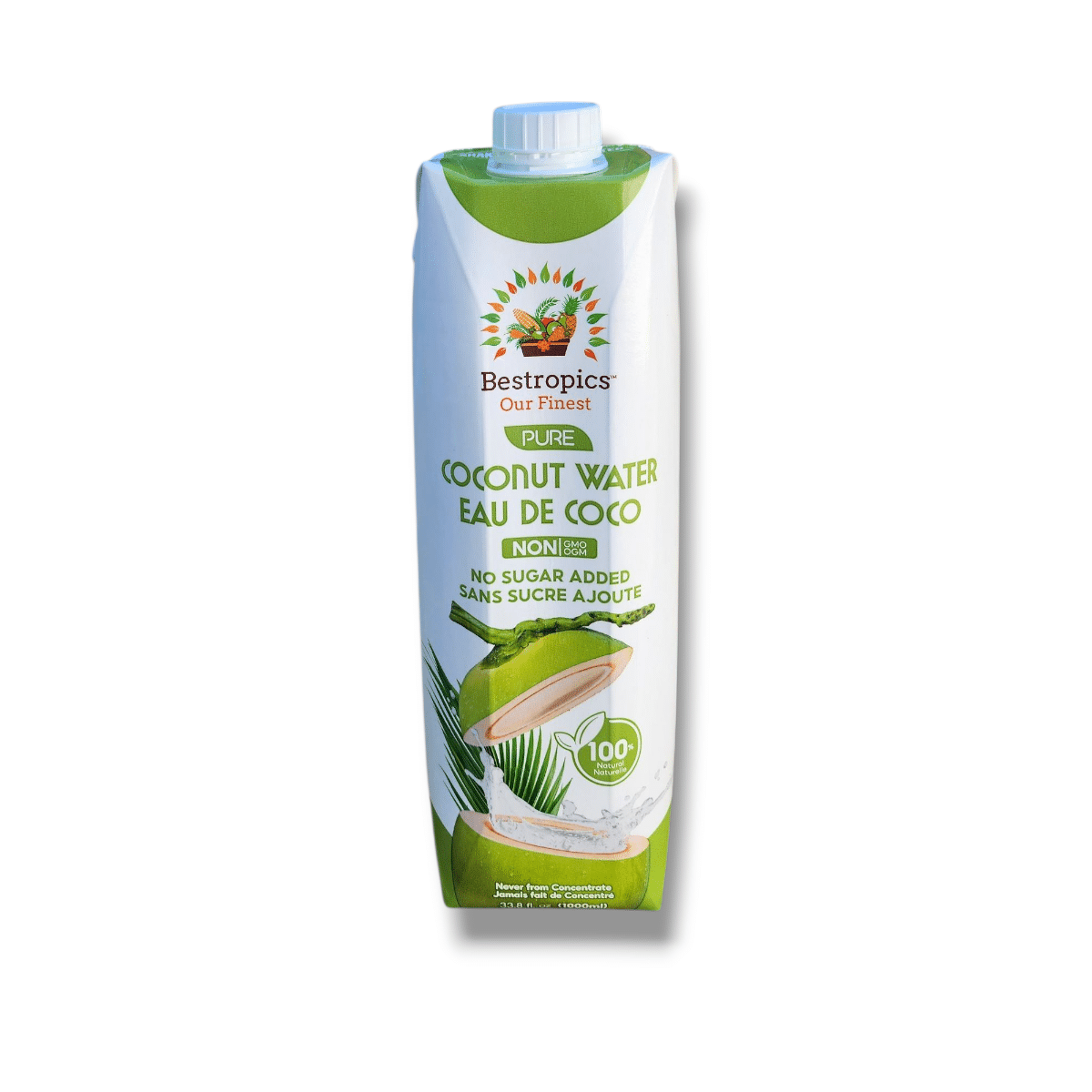 Bestropics 100% Pure Coconut Water (1000mL / 1L) – Tetra Pak