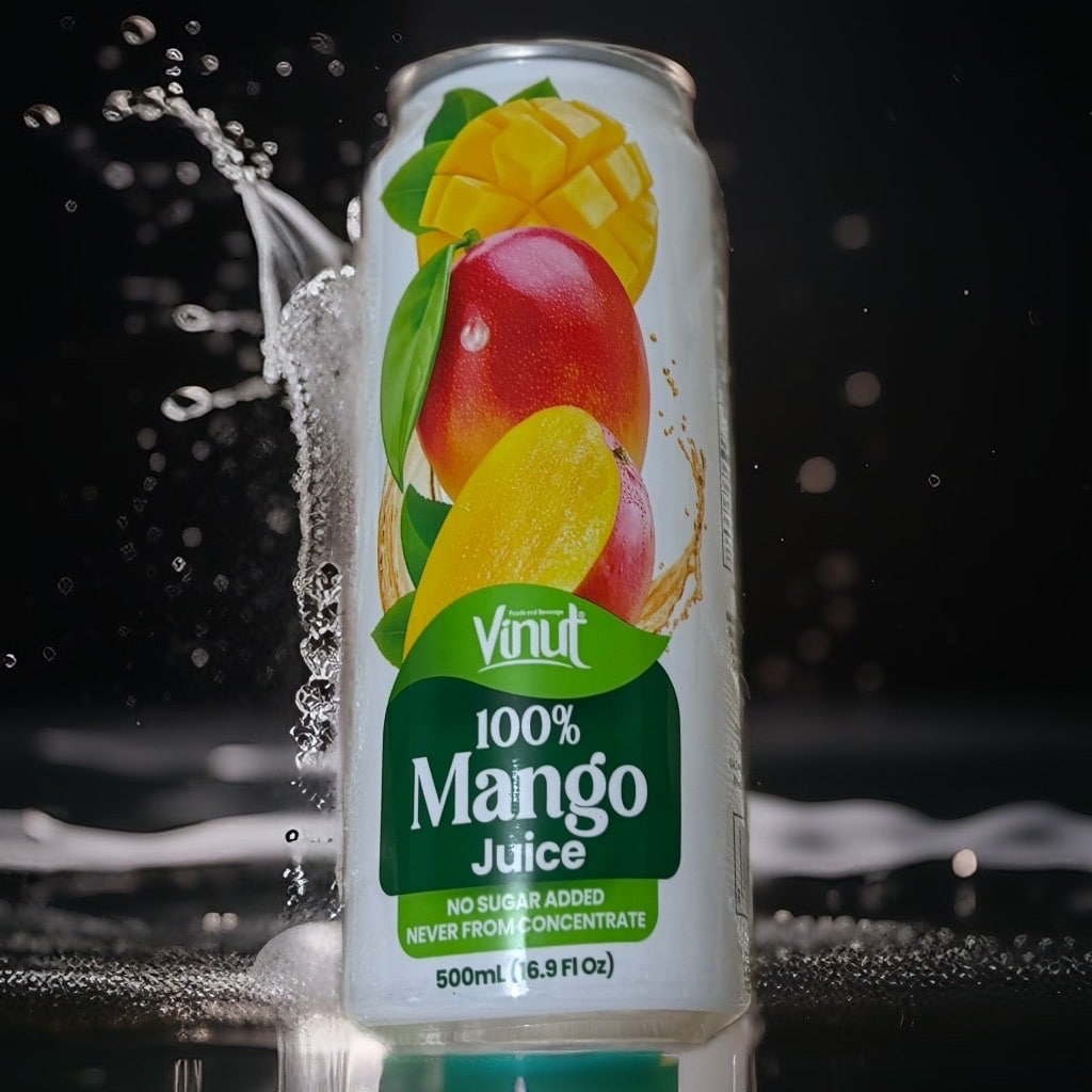 Vinut 100% Pure Mango Juice (500mL) – Recyclable Aluminum Can