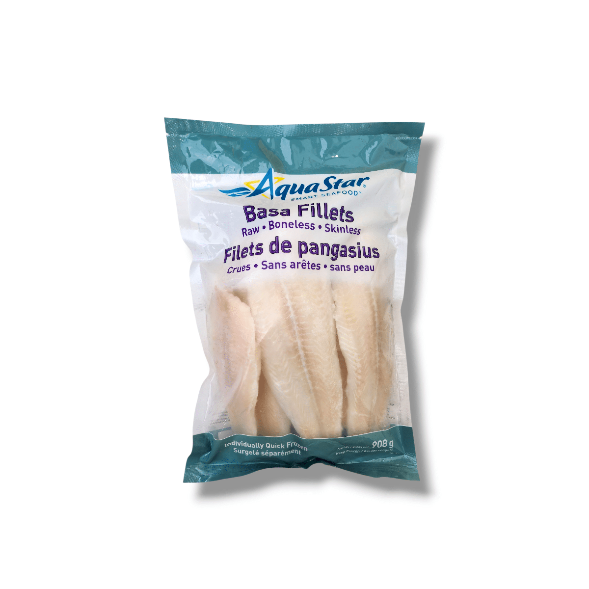 Aquastar Basa Fillets Raw Boneless Skinless (908g)