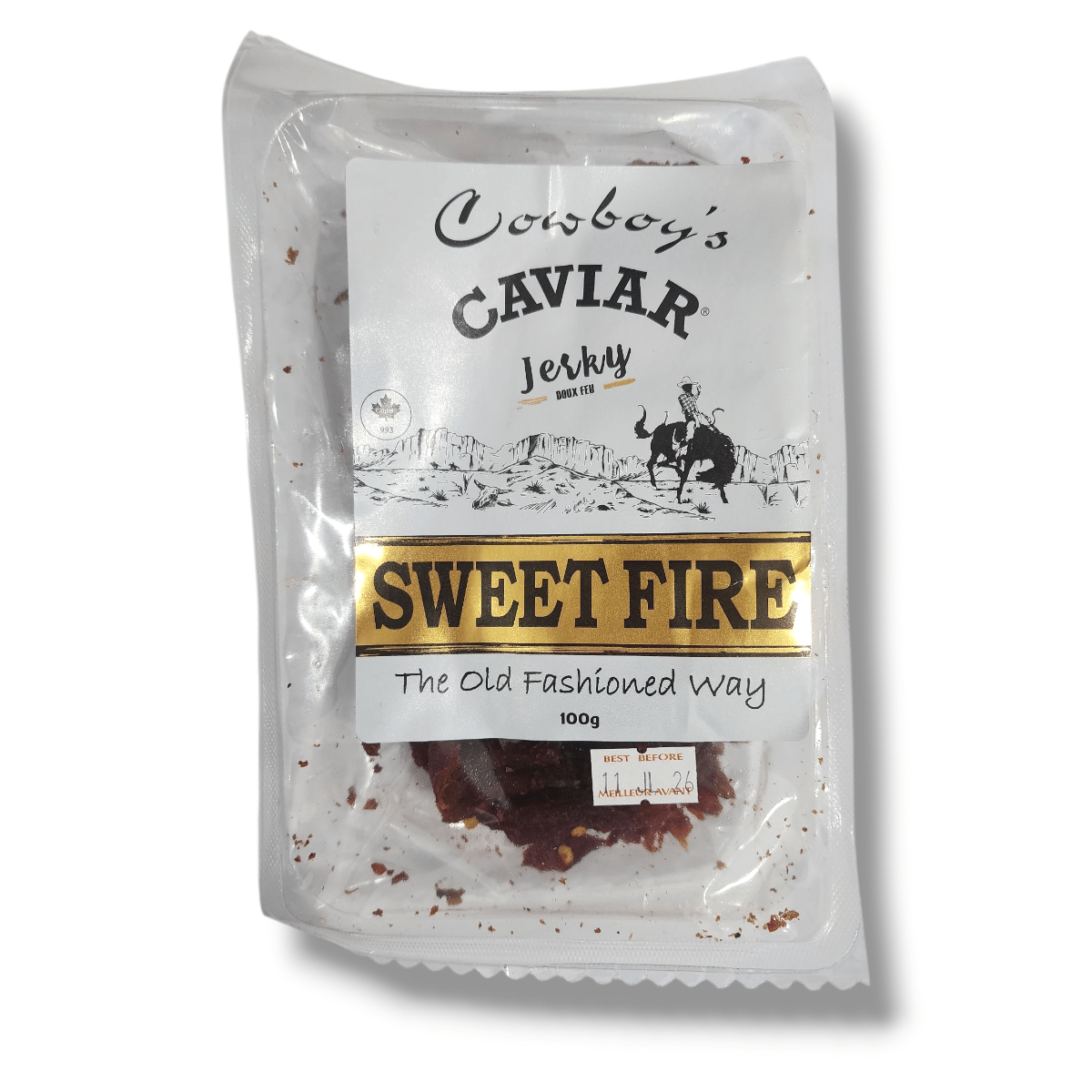 Cowboy’s Caviar Beef Jerky Sweet Fire – Old Fashioned Canadian Made Jerky 100g