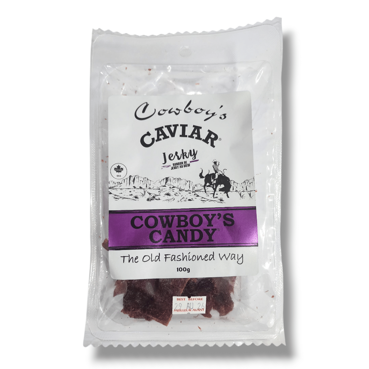 Cowboy’s Caviar Beef Jerky Cowboy’s Candy – Old Fashioned Canadian Made Jerky 100g