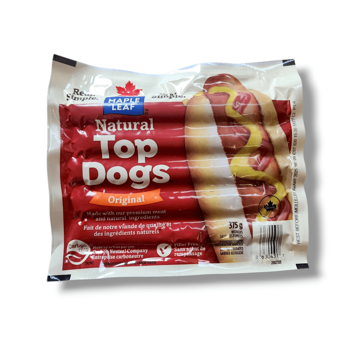 Maple Leaf Natural Top Dogs Original (365g)