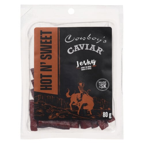 Cowboy’s Caviar Jerky Hot ‘N Sweet – Canadian Made Beef Jerky 80g