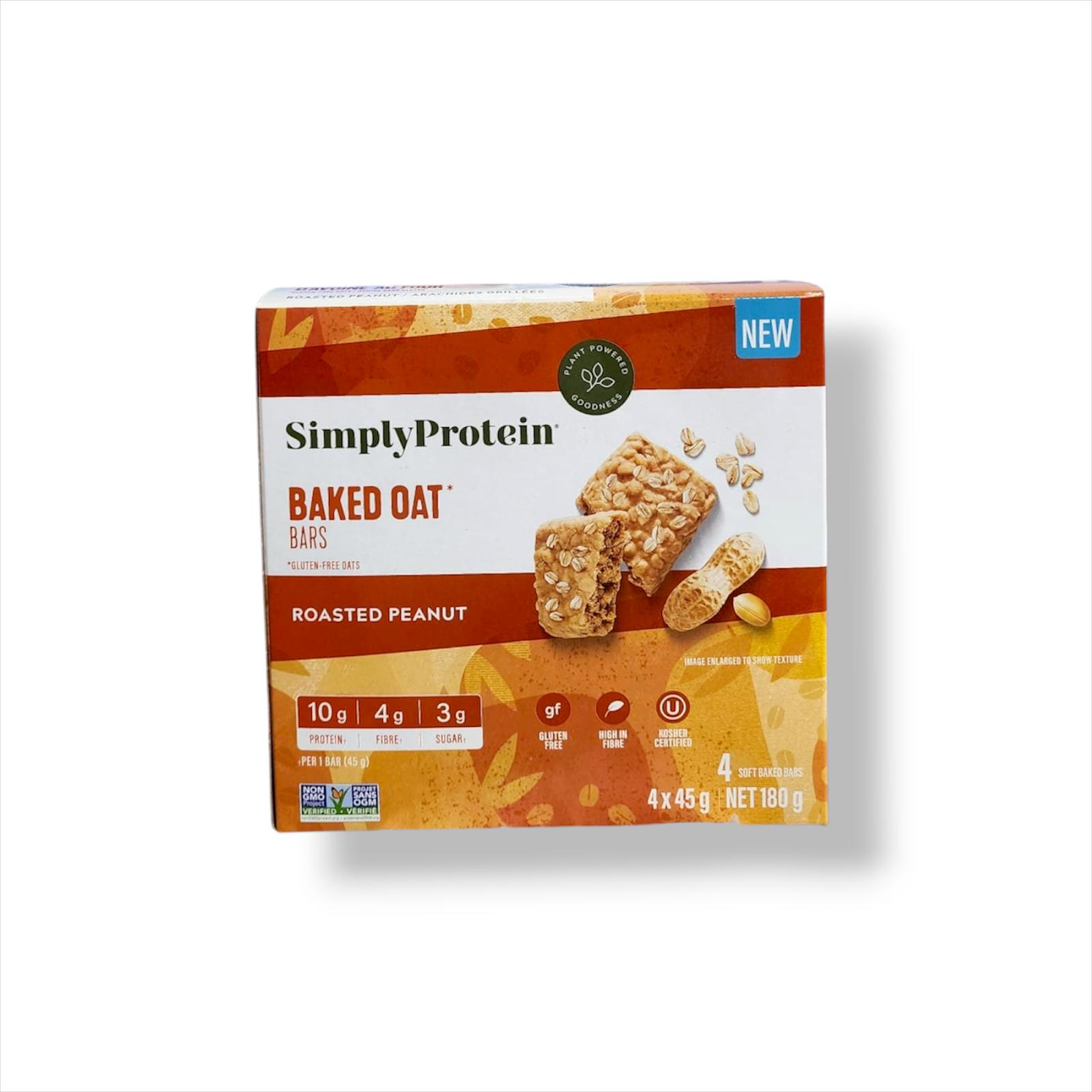 Simply Protein Baked Oat Bars Roasted Peanut (180g)