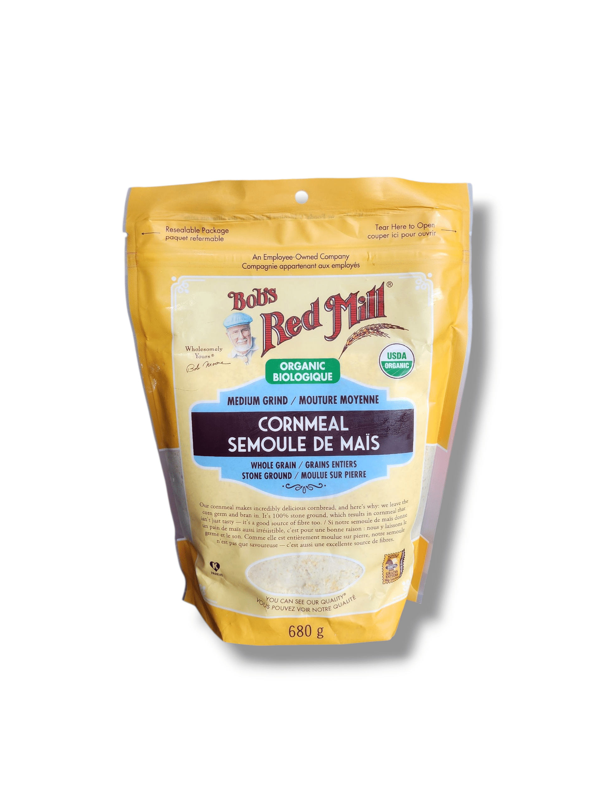 Bob's Red Mill Organic Medium Grind Cornmeal (680g)