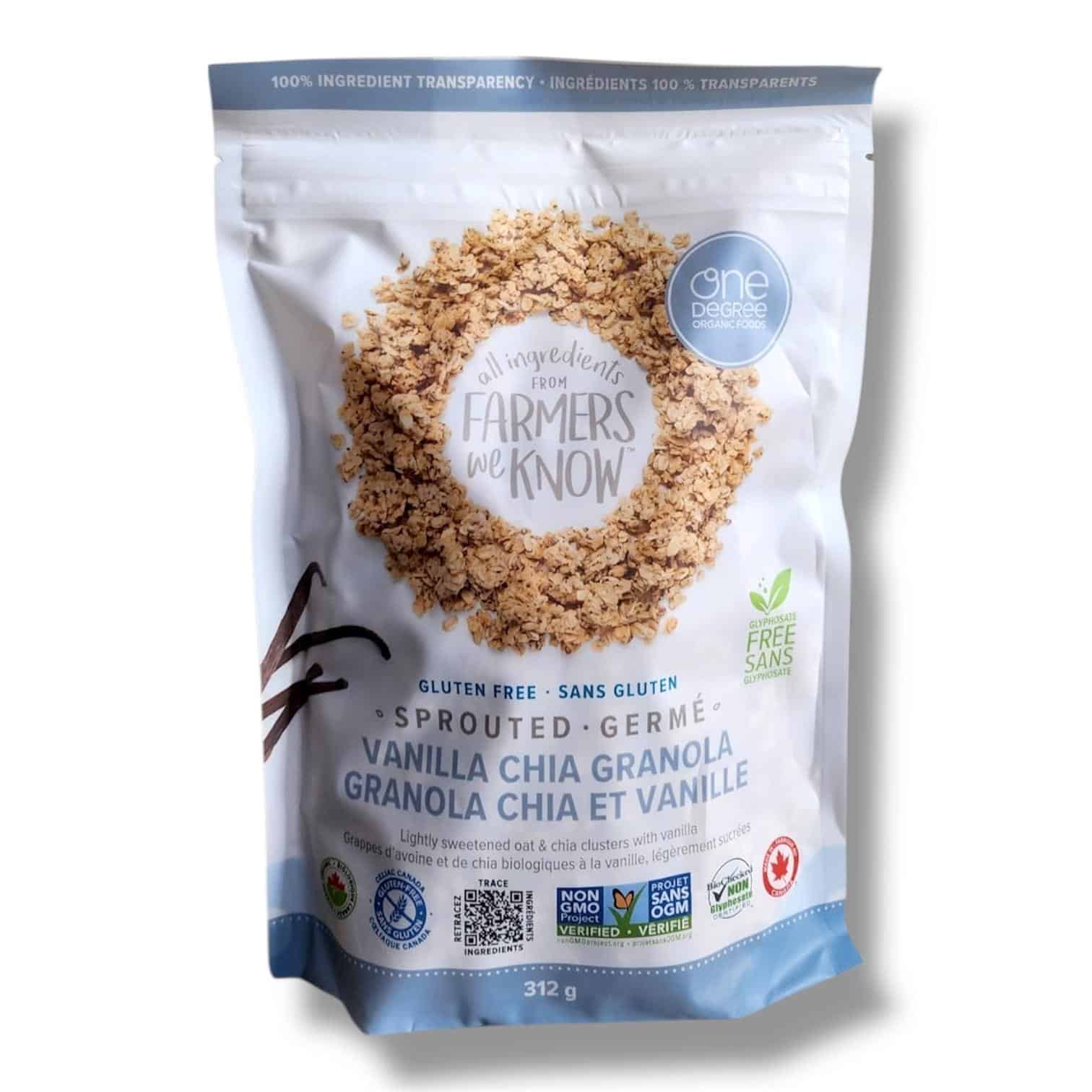 One Degree Vanilla Chia Granola (312g)