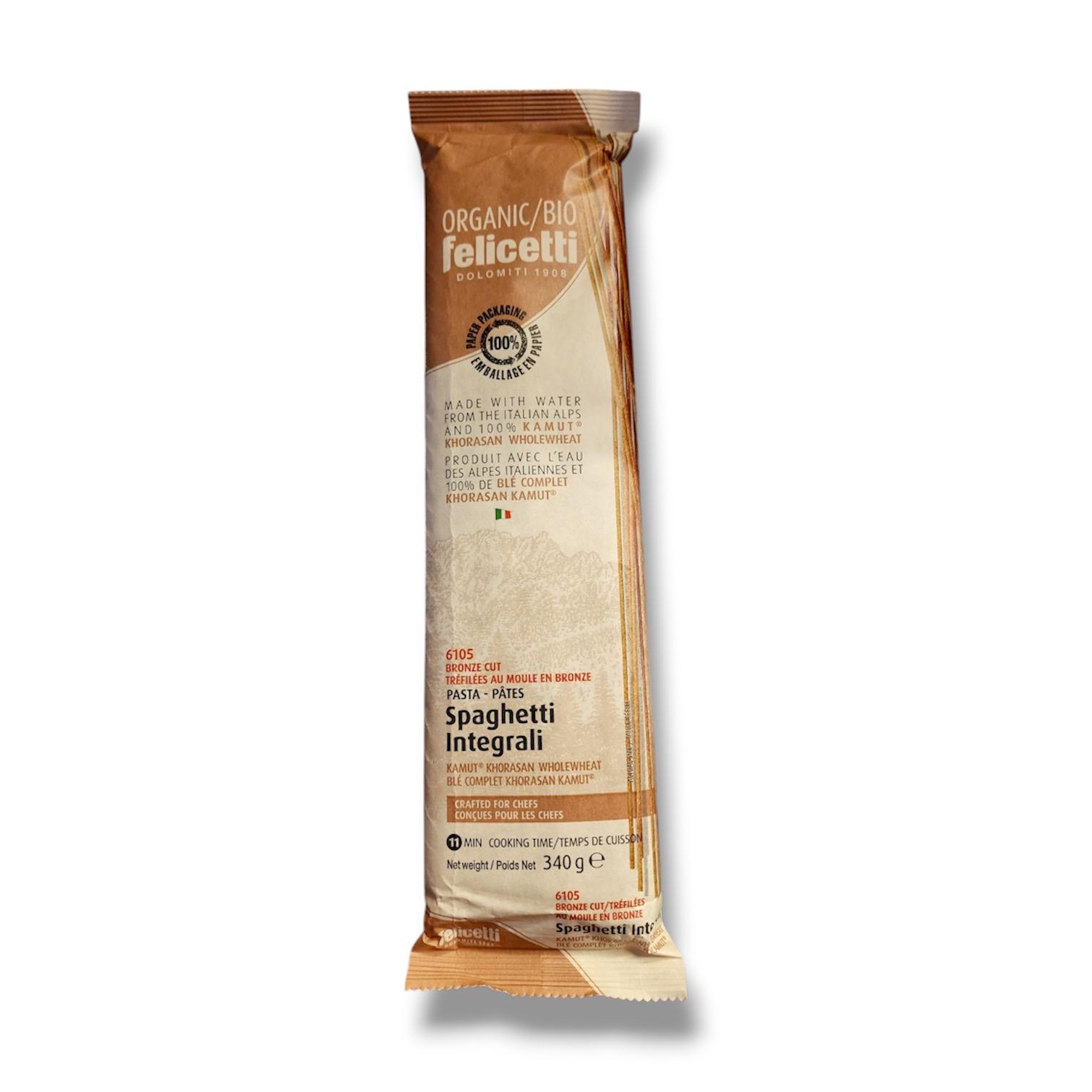 Felicetti Organic Kamut Korasan Wholewheat Spaghetti (340g)