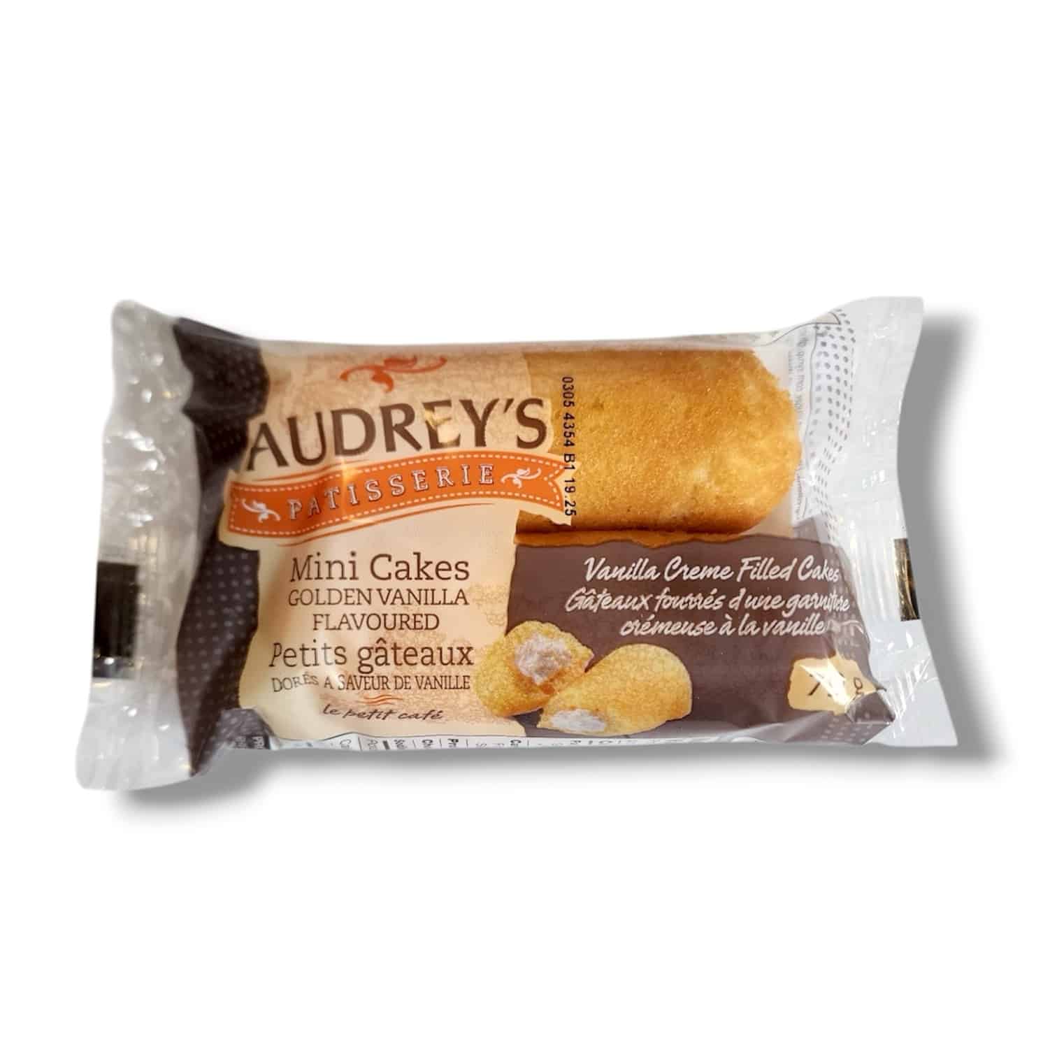 Audrey's Mini Cakes Vanilla Creme Filled Cakes (79g)