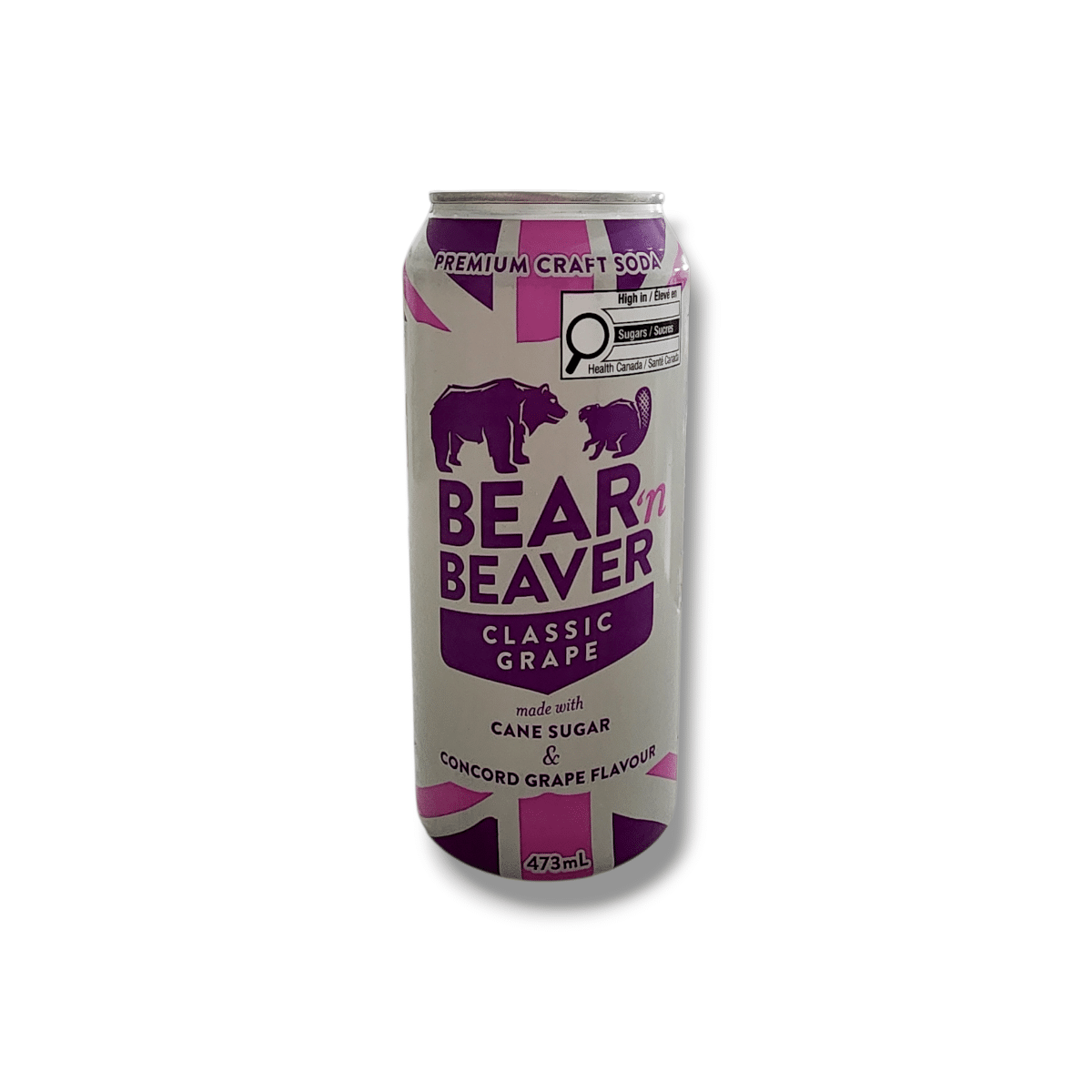 Bear'n Beaver Classic Grape Soda (473mL)