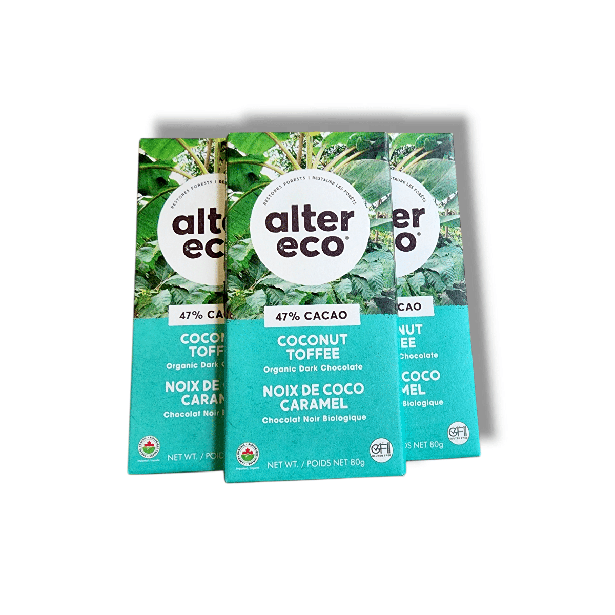 Alter Eco 47% Cacao Coconut Toffee Organic Dark Chocolate (80g)