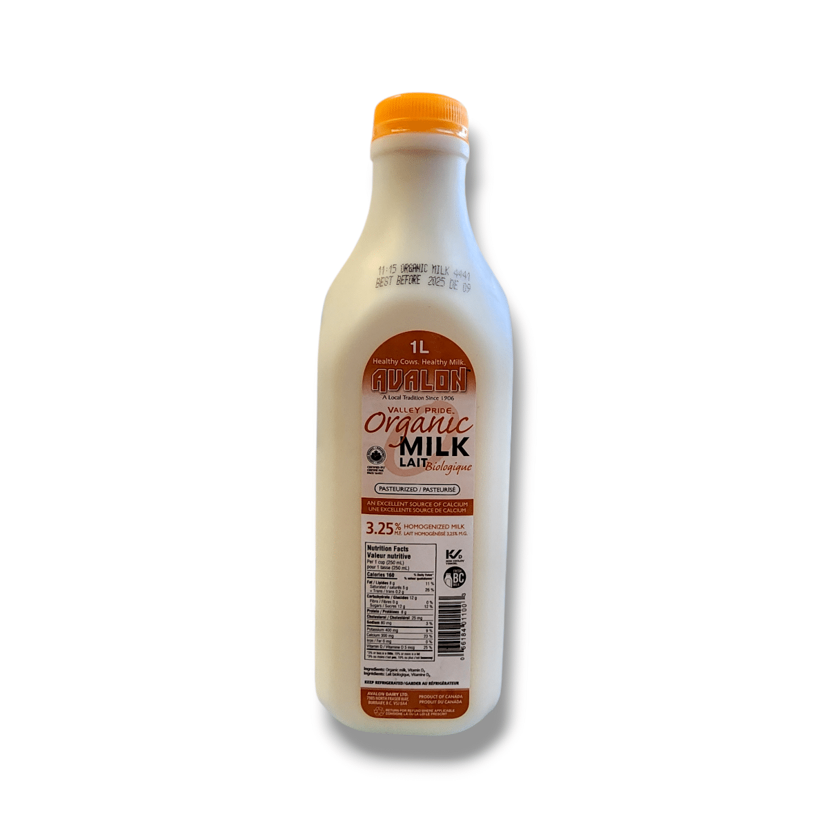 Avalon Organic Milk 3.25% (1L)