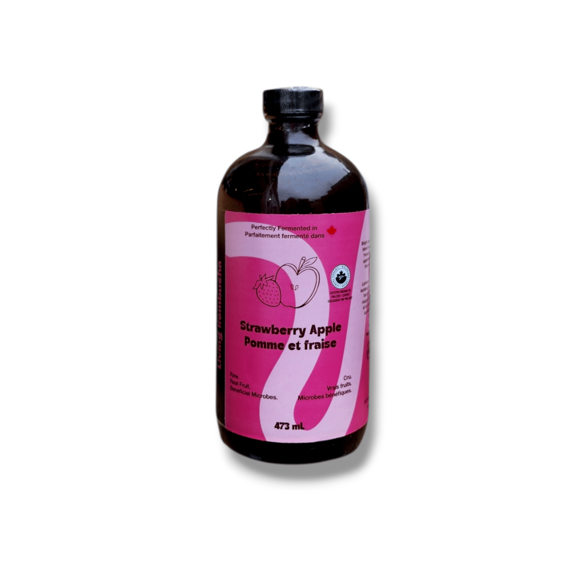 Booch Strawberry Apple Kombucha (473mL)