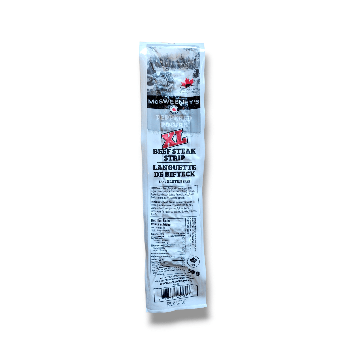 McSweeney's Peppered XL Beef Steak Strip (50g)