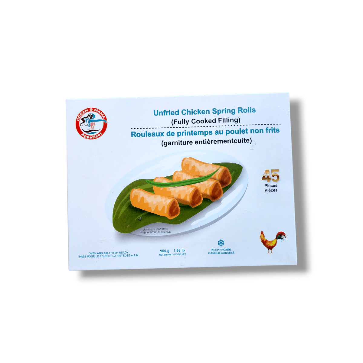 Ocean Mama Unfried Chicken Spring Rolls (900g)