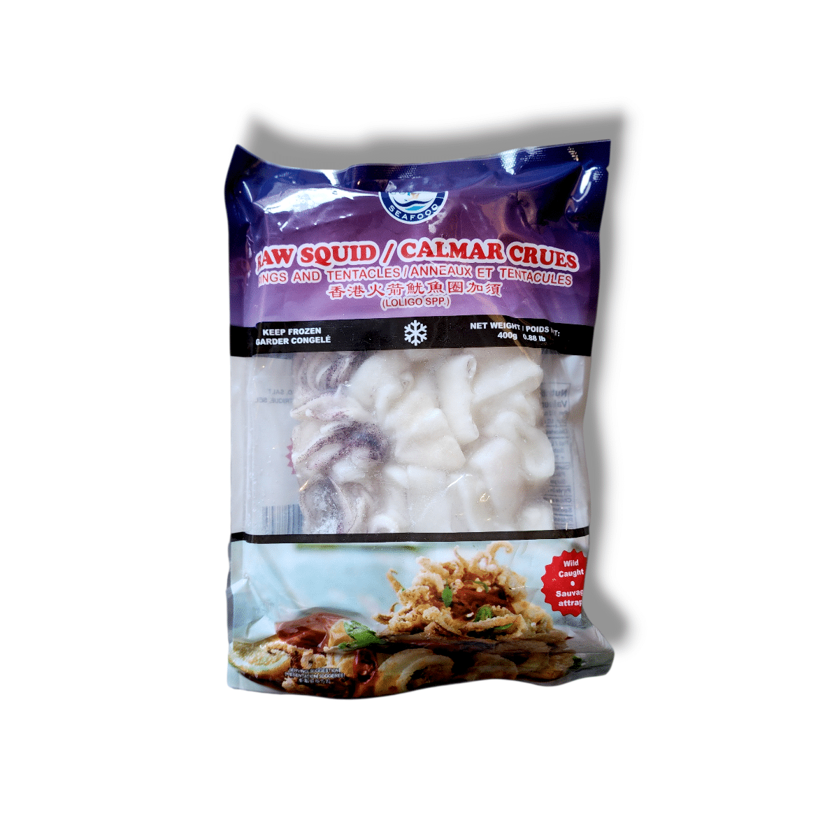Ocean Mama Raw Squid Rings & Tentacles (400g)