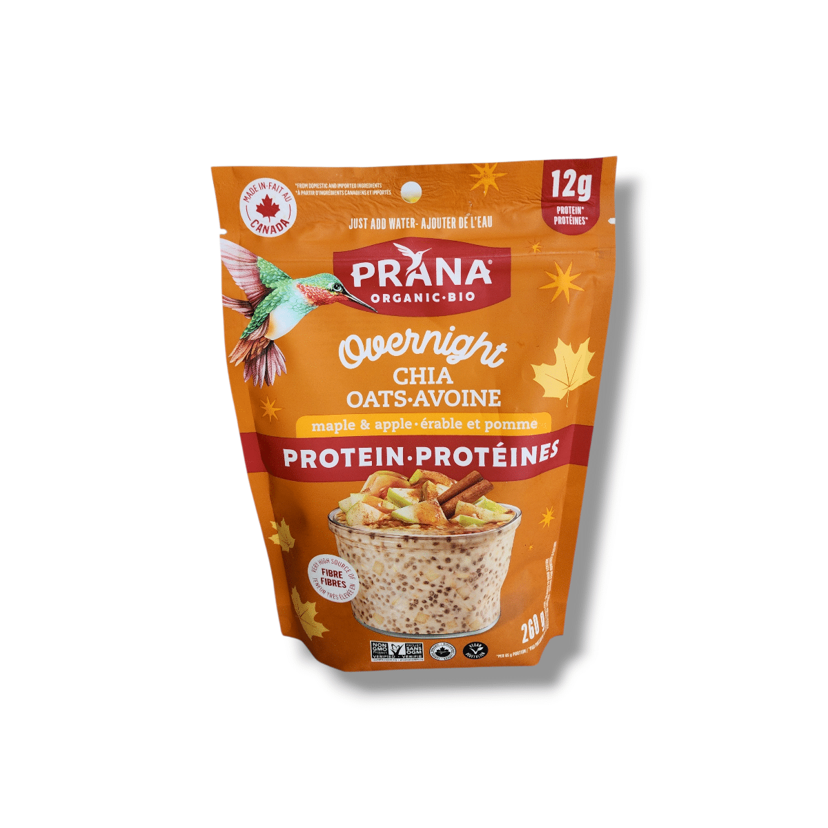 Prana Overnight Oats Chia Maple & Apple (260g)