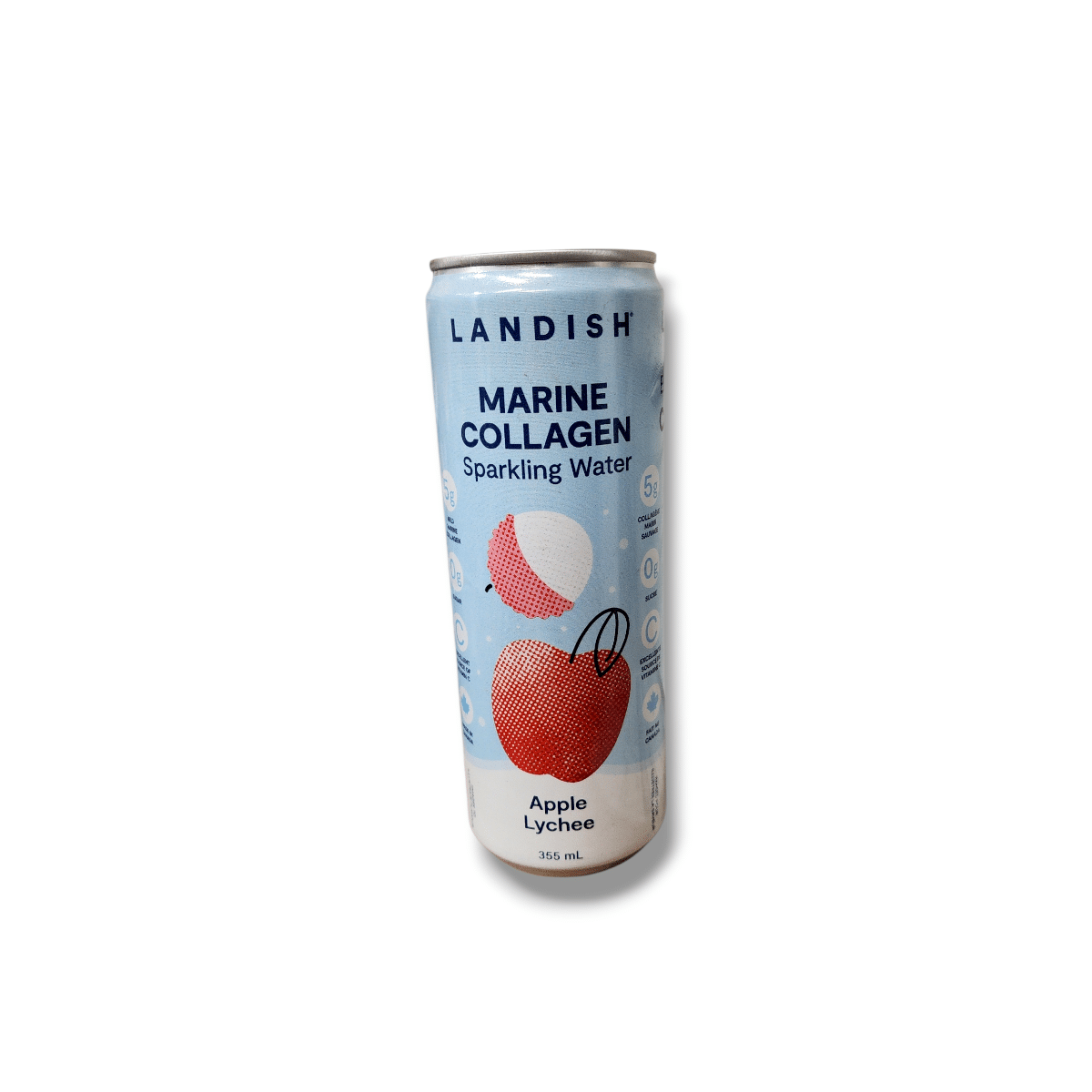 Landish Marine Collagen Sparkling Water Apple Lychee (355mL)