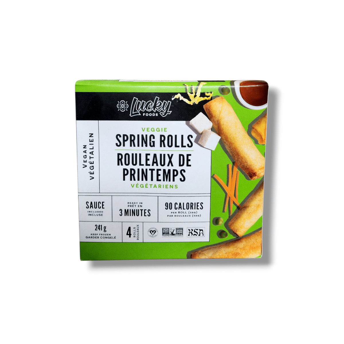 Lucky Foods Veggie Spring Rolls (241g)