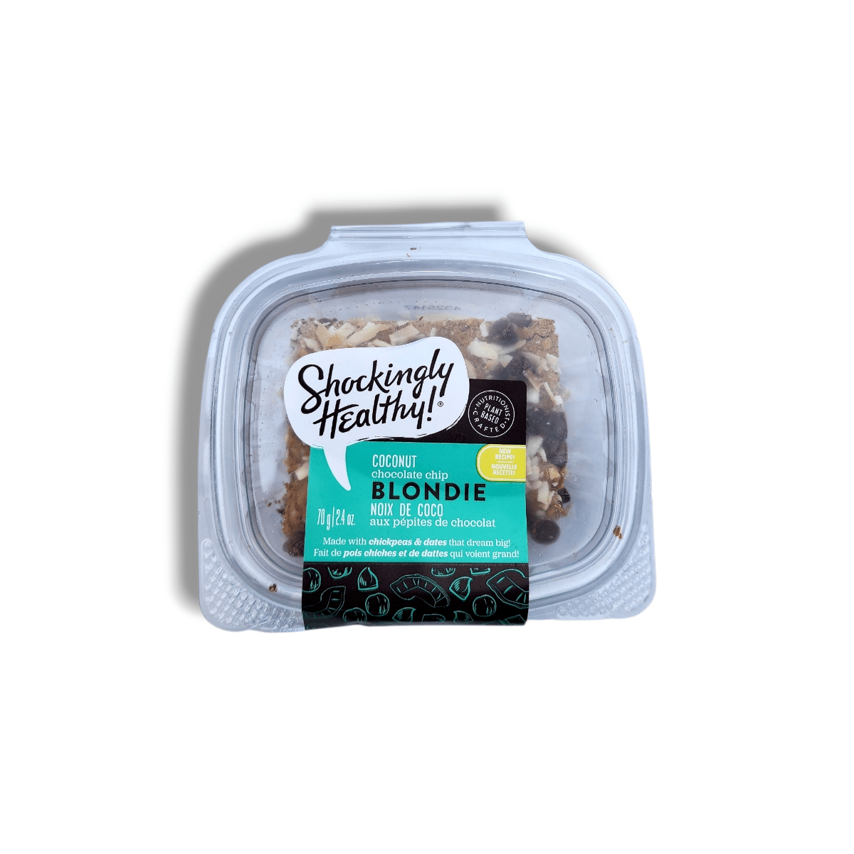 Shockingly Healthy Coconut Chocolate Chip Blondie (70g)