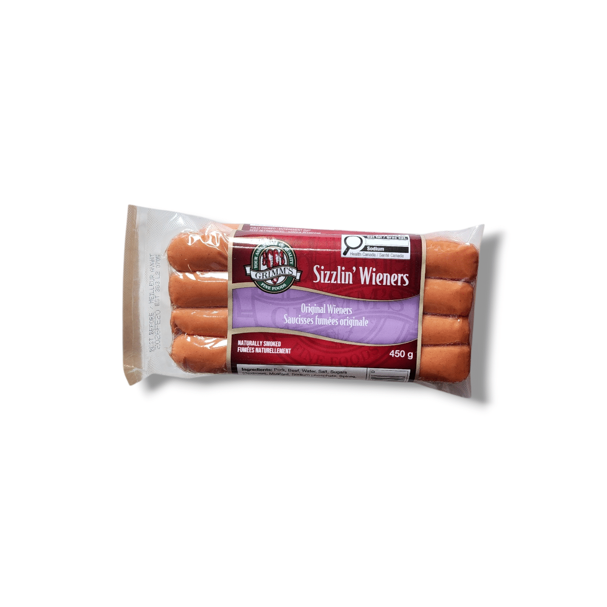 Grimm's Sizzlin Original Wieners (450g)