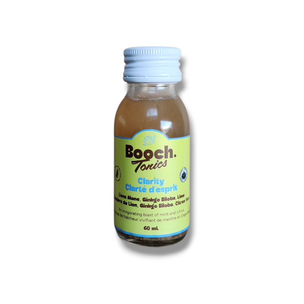 Booch Tonics Clarity Lion's Mane, ginkgo,Lime (60mL)