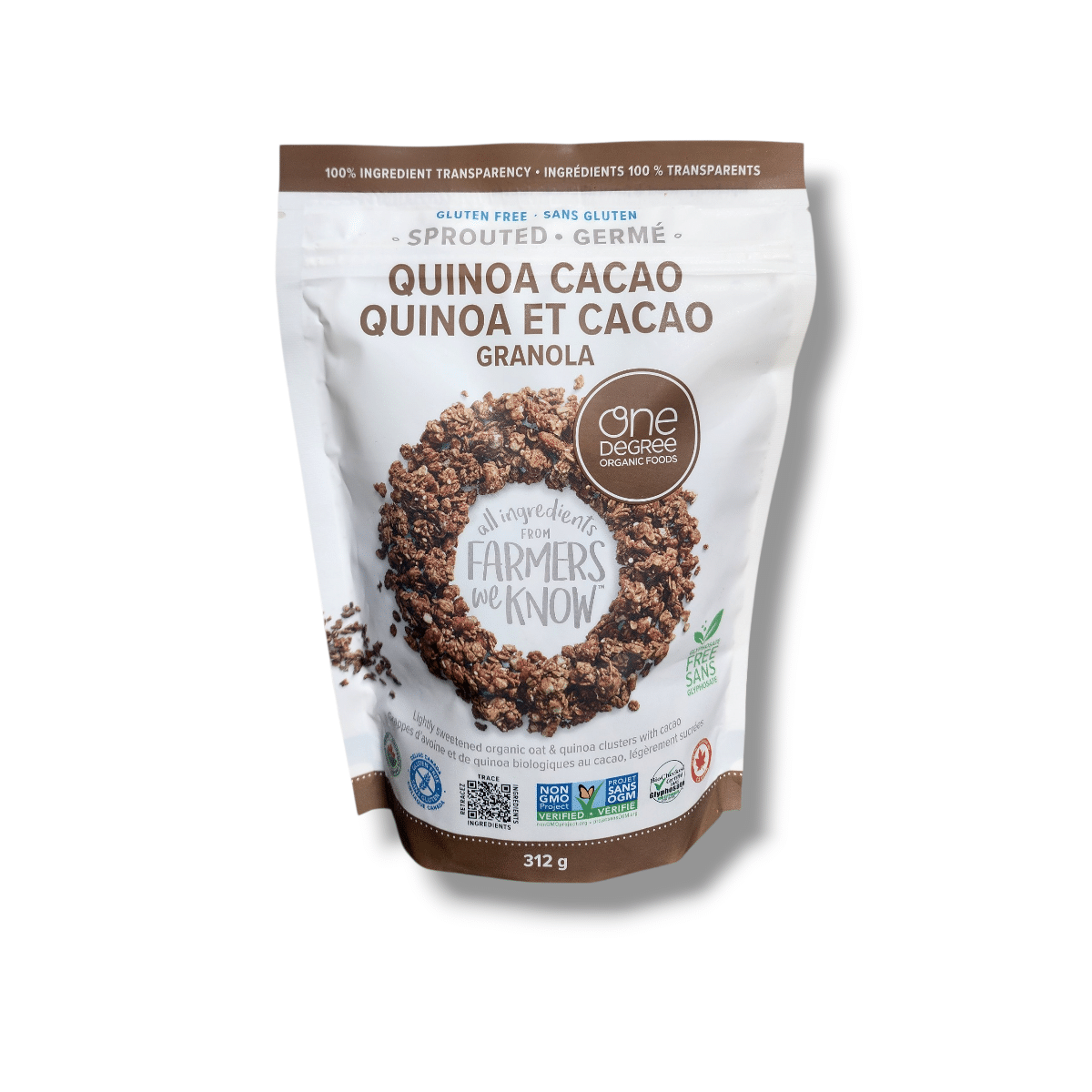 One Degree Quinoa Cacao Granola (312g)