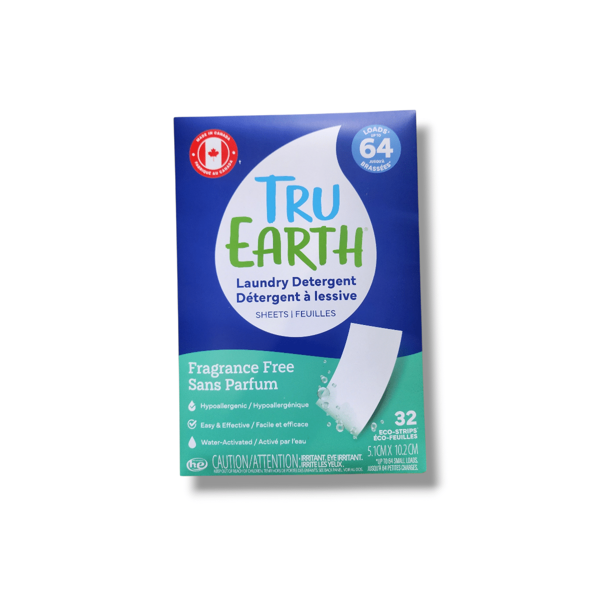 Tru Earth Laundry Detergent Fragrance Free (32eco-strips )