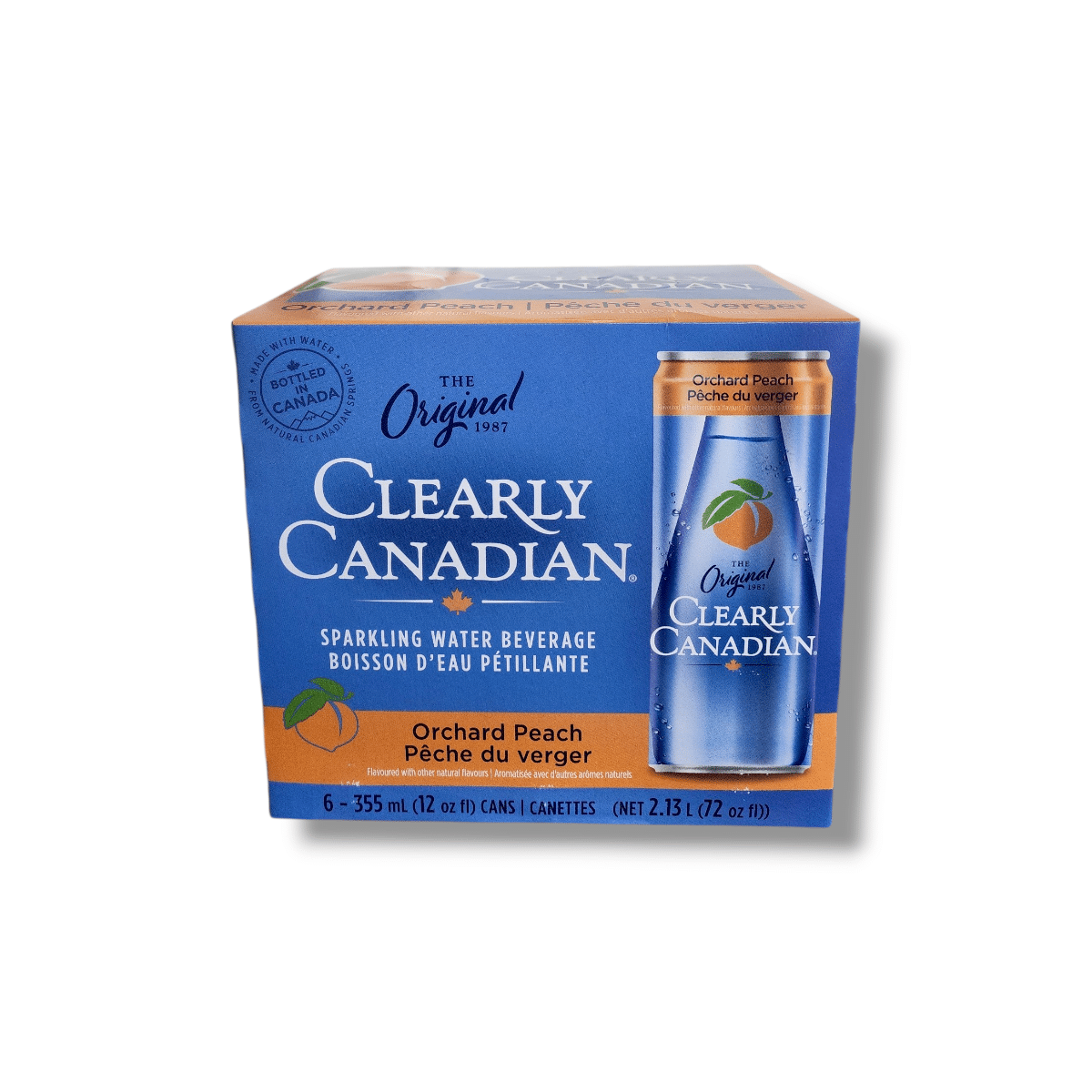 Clearly Canadian Sparkling Beverage Orchard Peach (6x355mL)