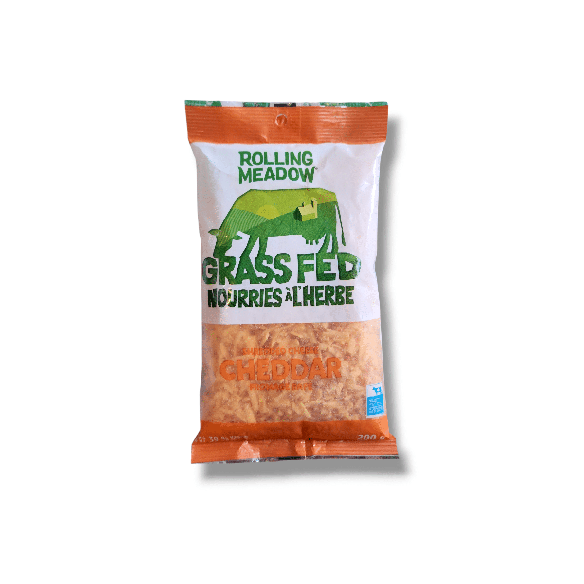 Rolling Meadow Grass-fed Shredded Cheddar Cheese (200g)