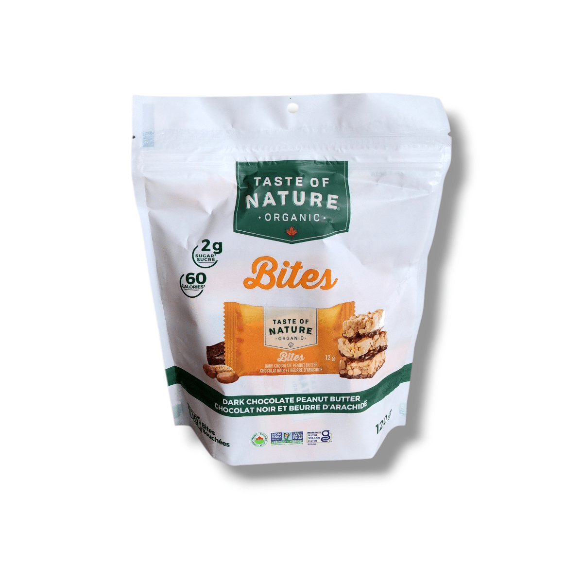 Taste Of Nature Bites Dark Chocolate Peanut Butter (120g)
