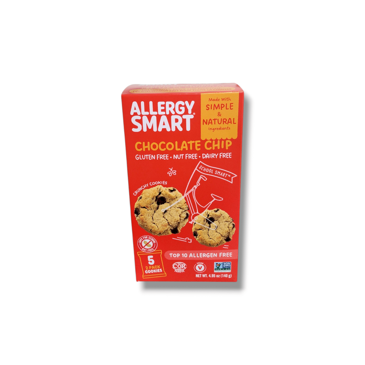 Allergy Smart Chocolate Chip Crunchy Cookies (140g)
