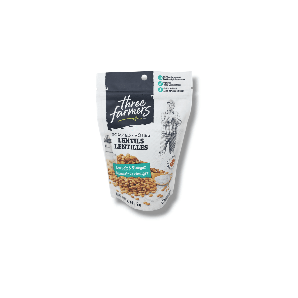 Three Farmers Roasted Lentils Sea Salt & Vinegar (140g)